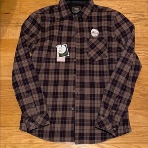 NWT NOMAD Craft Flow Flannel Plaid Button Down, Size
M